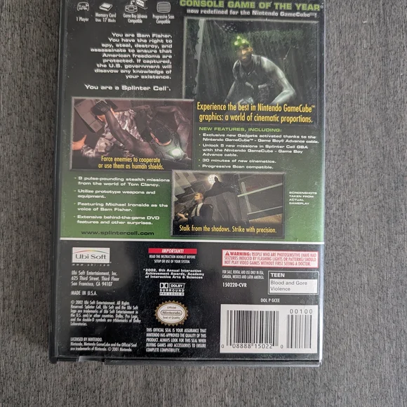 Nintendo GameCube Splinter Cell Video Game 🎮 - Picture 2 of 3